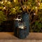 Glitzhome® 10" LED 3-Tier Turquoise Tabletop Fountain with Pump